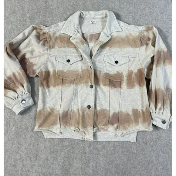 Women’s Anthropologie POL Tie Dye Jacket Bohemian Raw Edges Size M Distressed - Picture 3 of 13